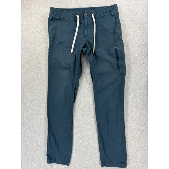 Vuori Ripstop Climbing Hiking Organic Cotton Pants (Men's Large) Blue